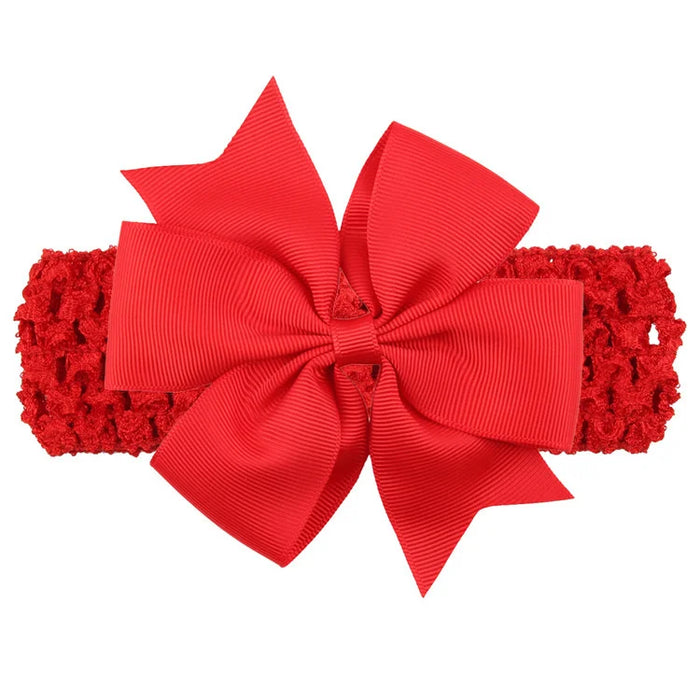 Fascia per bambina accessori per capelli per neonati copricapo neonato regalo di natale bambini fasciatura nastro fiocchi Bowknot morbido elastico