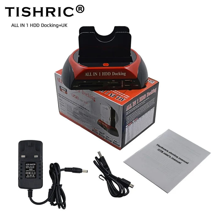 TISHRIC IDE SATA Dual All In 1 Hd/HDD Dock/Docking Station Hard Disk/Drive Hdd 2.5 3.5 Reader custodia esterna Usb EU Box