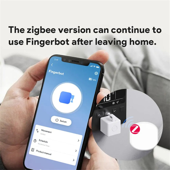 Tuya Zigbee Fingerbot Plus Smart Fingerbot Switch Button Pusher Smart Life Timer controllo vocale funziona con Alexa Google Assistant