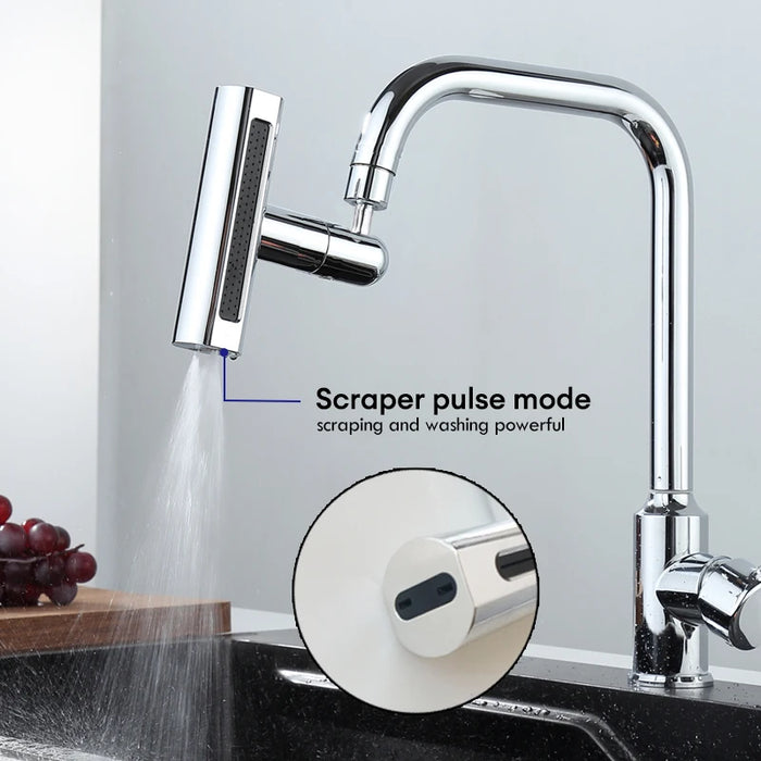 Lavello da cucina multifunzionale rubinetto a cascata Bubbler pressurizzato a prova di schizzi 4 modalità beccuccio per lavabo da bagno Extender Adapte