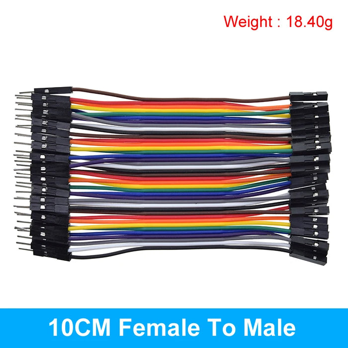 TZT Dupont Linea 10CM 20CM 30CM 40Pin Maschio a Maschio + Maschio a Femmina e Femmina a Femmina Jumper Wire Dupont Cavo per Arduino