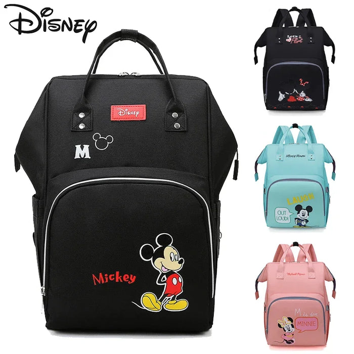 Disney Minnie Mickey Design pannolino borsa per bambini impermeabile mamma zaino viaggio multifunzionale maternità borsa per passeggino di grande capacità