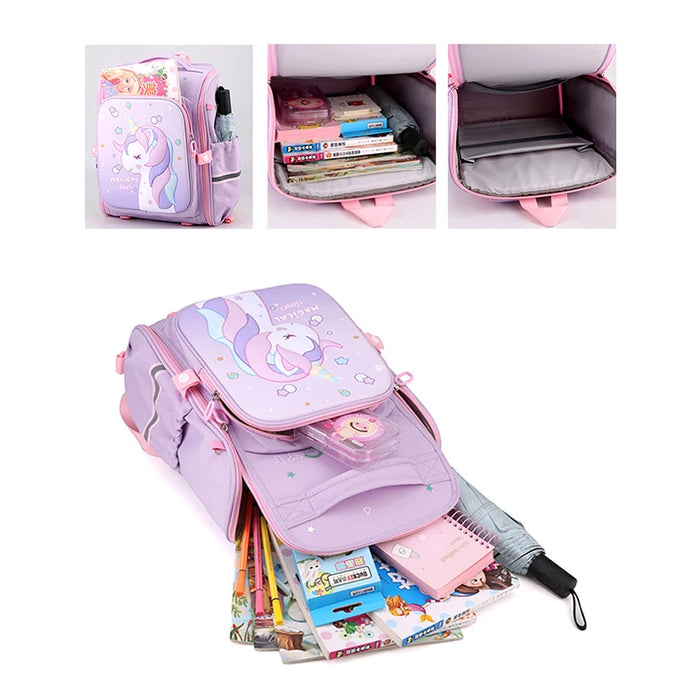 New Girl School Bags bambino Pink Unicorn Printing zaini scuola materna studente Cute Girls zainetto per bambini impermeabile Kid