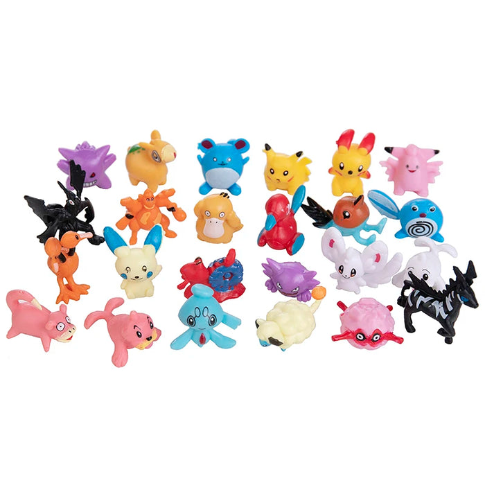 24-144 pz Pokemon figura modello Pikachu bambole Anime 2-3CM decorazione ornamentale non ripetere Mini modello giocattolo regalo di natale per bambini