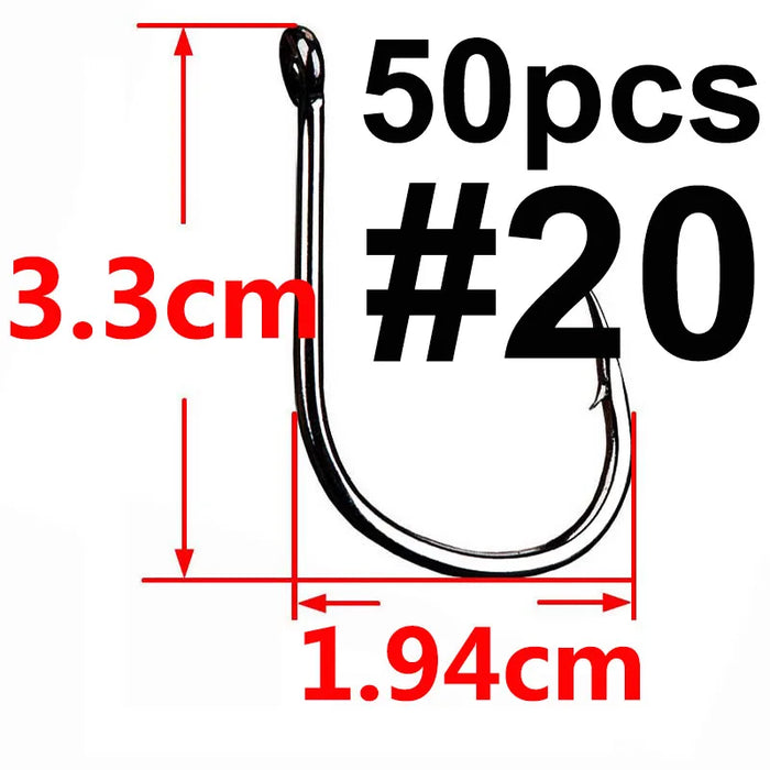 100/50/25 pz Iseama Carp Fishing Hook Offset Circle Hook Single Fly Fishing Jig Hook spinato sea Fishhook Tackle accessori