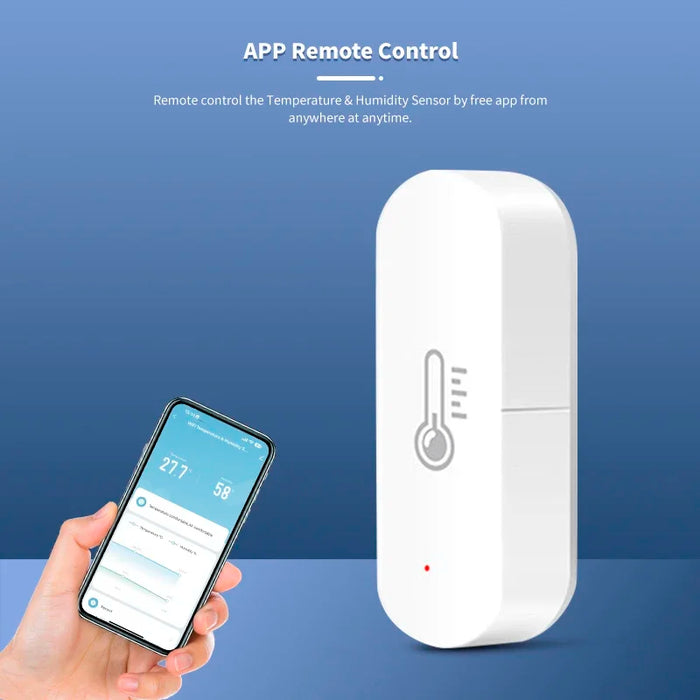 Tuya ZigBee Wifi sensore di umidità della temperatura alimentato a batteria Smart Home Security funziona per Alexa Google Home Homekit App gratuita