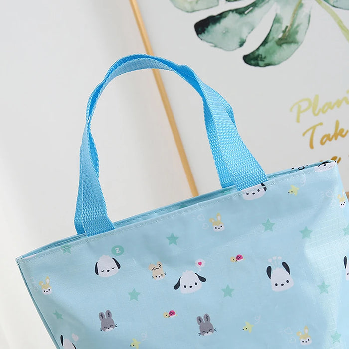 Sanrio Lovely Lunch Bag Anime My Melody Hello Kitty Pochacco Kuromi Travel Portable Breakfast Box School Child Tote Food Bag