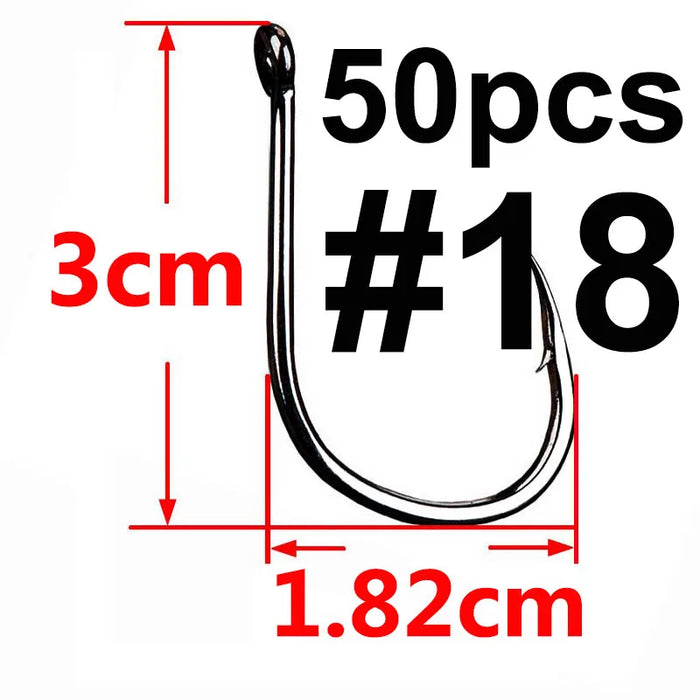 100/50/25 pz Iseama Carp Fishing Hook Offset Circle Hook Single Fly Fishing Jig Hook spinato sea Fishhook Tackle accessori