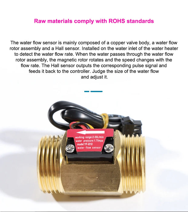 DC3.5-24V sensore di flusso d'acqua flussometro liquido in ottone sensore di flusso fluido interruttore 1.75MPa 1/2 "3/4" 1 "2" NPN sensore di flusso Hall acqua