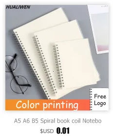 A5 A6 B5 quaderno a spirale quaderno a spirale To-Do foderato DOT Blank Grid Paper Journal diario Sketchbook per materiale scolastico cancelleria