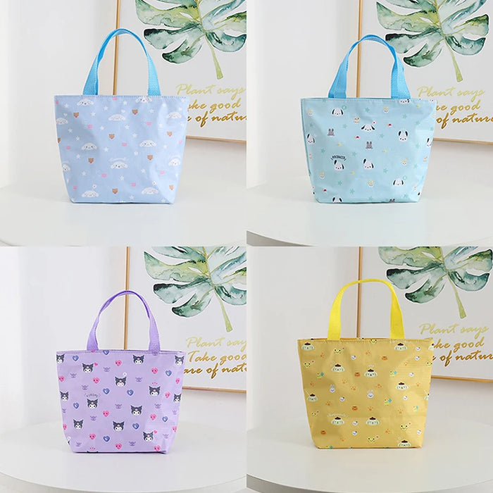 Sanrio Lovely Lunch Bag Anime My Melody Hello Kitty Pochacco Kuromi Travel Portable Breakfast Box School Child Tote Food Bag