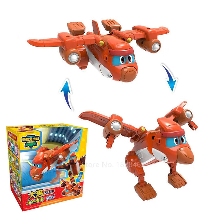 Il più nuovo Min Gogo Dino ABS Deformazione Auto/Aereo Action Figures REX/PING/VIKI/TOMO Trasformazione Dinosauro giocattoli per I Bambini Regalo