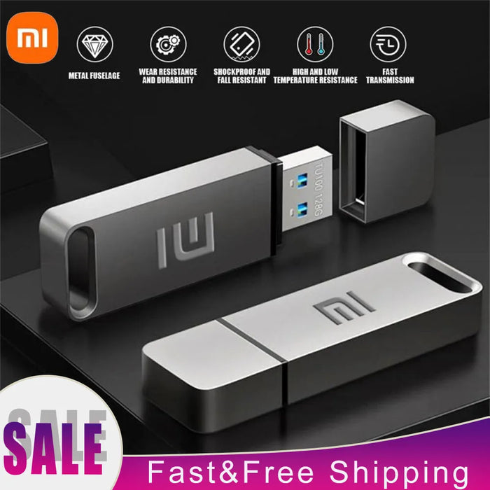 Nuovo 1TB 2TB Xiaomi Metal Flash Drive Thumbdrive Pendrive 256GB 512GB impermeabile U Disk portachiavi possono essere fissati Memoria Usb