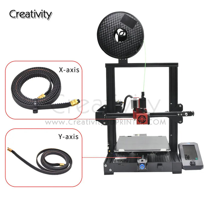 Cinghia sincrona asse X + Y GT2 Larghezza 6mm Terminale cinghia dentata aperta 2GT Cinghia in gomma per Ender-3 Ender 3 Pro Ender 3 V2 Neptune 3