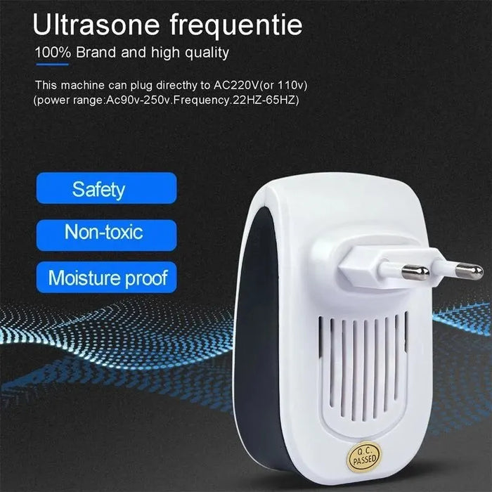 Repellente elettronico ad ultrasuoni elettromagnetico per zanzare Anti topo repellente per insetti ratto scarafaggio repellente per parassiti domestici