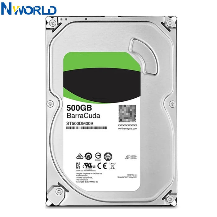 Nworld 500GB 3.5 ''pollici Disco rigido Interno Hdd per PC Desktop Computer SATA 6 Gb/s 7200RPM Disco Duro Interno (usato)