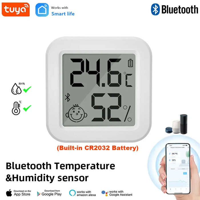 Il più nuovo sensore di umidità della temperatura Tuya Bluetooth termometro LCD Mini igrometro elettrico intelligente APP telecomando casa