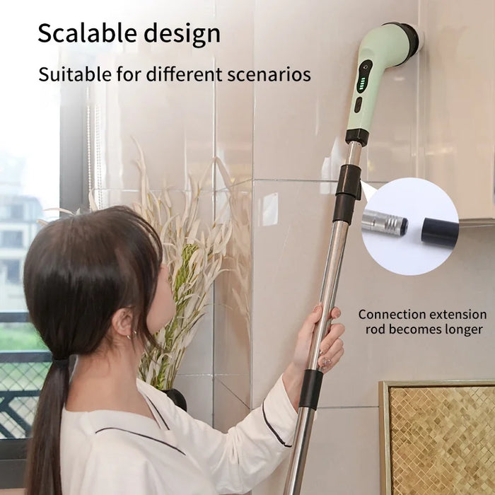 Spazzola per la pulizia elettrica 9-in-1 Scrubber elettrico per la pulizia della rotazione strumenti per la pulizia elettrica del salone cucina gadget per la pulizia del bagno