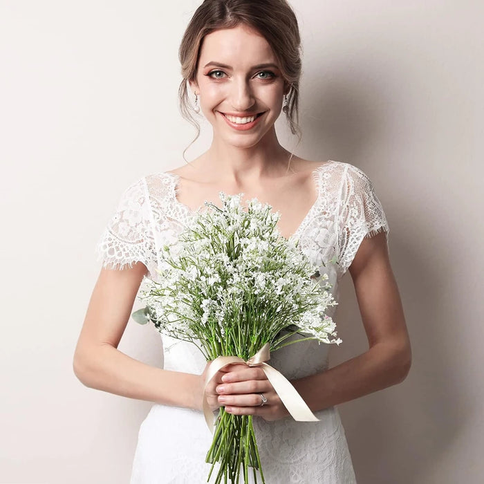 Gypsophila fiori artificiali accessori da sposa decorazioni per la casa di natale vaso da pranzo Bonsai per interni fai da te per forniture per le vacanze di nozze