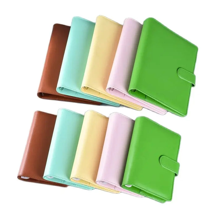 Amaretto Color A6/A5 PU Leather raccoglitore fai da te copertina del taccuino diario Agenda Planner copertina di carta cancelleria scolastica