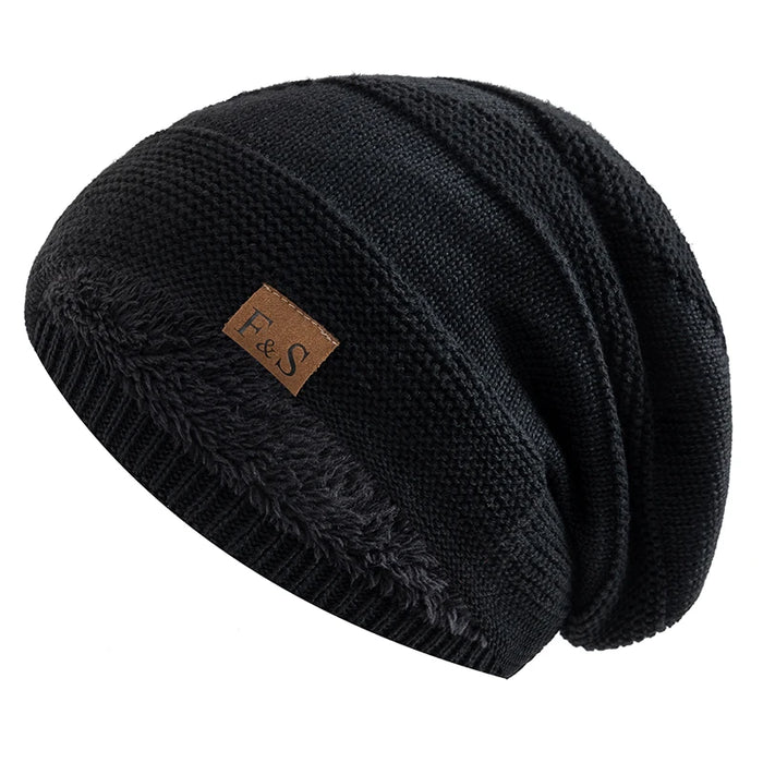 Nuovi cappelli invernali Slouchy Unisex aggiungono cappelli lavorati a maglia invernali foderati in pelliccia da uomo e da donna