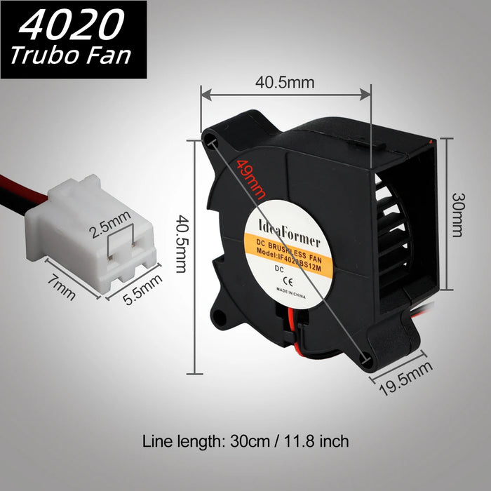 5015/4010/4020 12V e 24V Ventola Turbo di raffreddamento Parti della stampante 3D senza spazzole 2Pin per estrusore DC Cooler Ventilatore Ventole di plastica envio gratis