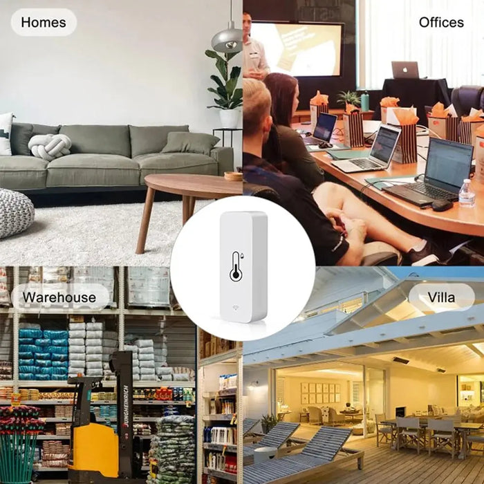 Tuya WiFi Smart sensore di temperatura e umidità alimentato a batteria ZigBee Smart Home Security funziona con Alexa Google Home