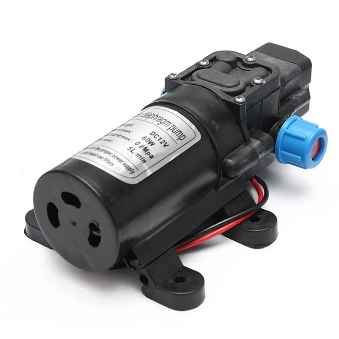 DC 12V 60W 120PSI 5L/MIN Pompa acqua elettrica agricola Nero Micro Membrana ad alta pressione Spruzzatore d'acqua Lavaggio auto 12 V