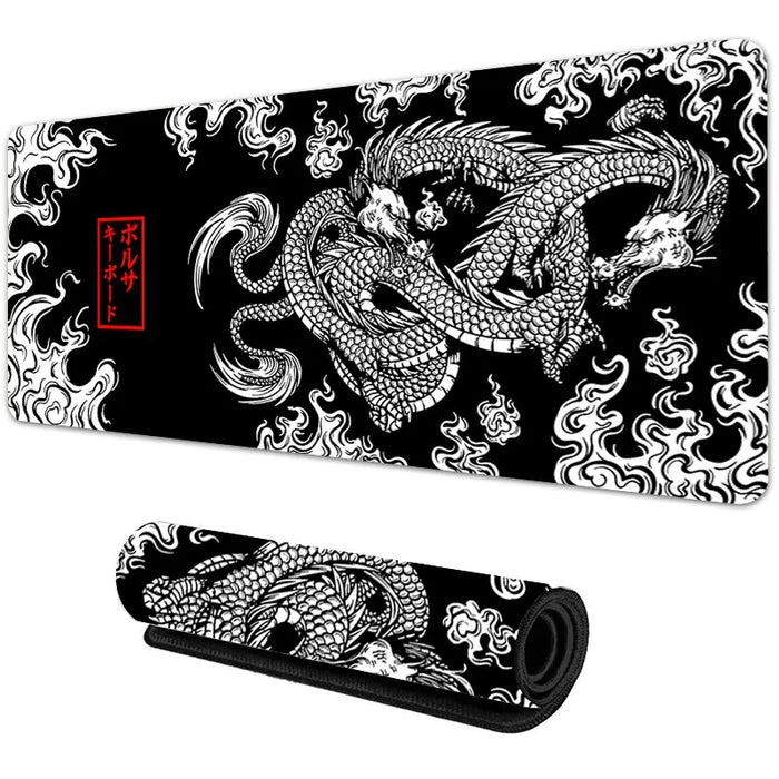 Japanese Dragon Large Gaming Mousepad XXL tastiera Gamer Mouse Pad sul tavolo Speed Desk Mat Anime 900x400 700 x300 tappetini per Mouse