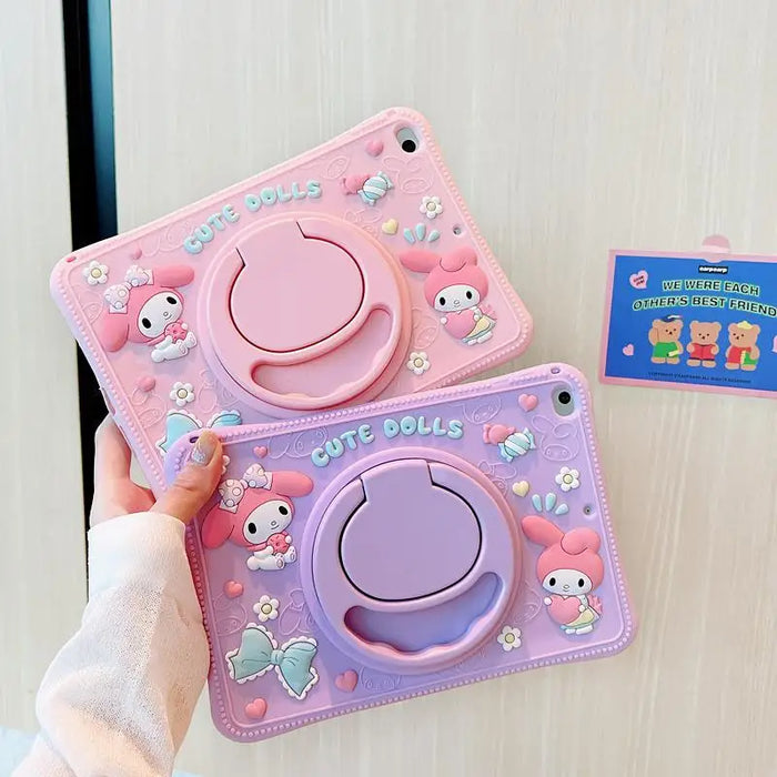 Cartoon Cute My Melody Stand Tablet Case per Samsung Galaxy Tab A8 X200 X205 10.5 S6 Lite S9 Plus A7 S7 rotazione Cover