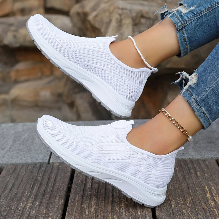 2024 New Fashion Mesh Shoes scarpe da donna Mesh scarpe sportive appartamenti traspiranti Sneakers Casual con suola morbida