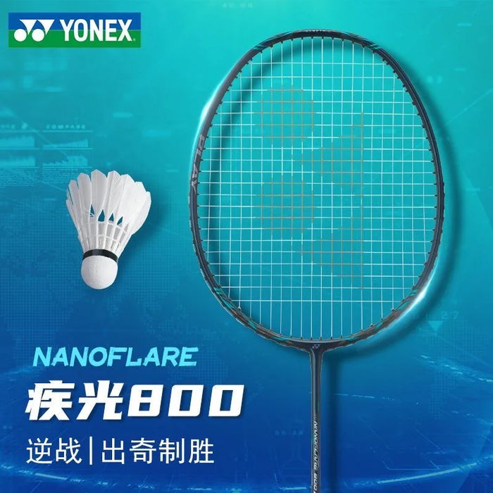 Racchetta da Badminton originale Yonex NF800 Pro Set di racchette da Badminton professionale verde scuro libbre personalizzabili interamente in carbonio con spago