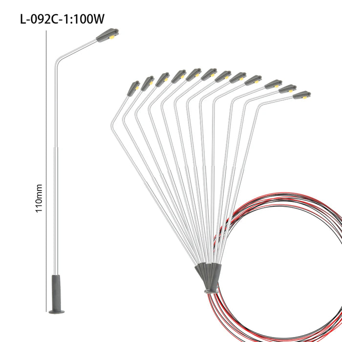 50 pz 1:75-1:500 scala Diorama lampada architettonica in metallo modello 3V LED giocattoli luce in miniatura treno ferroviario Layout Kit per scena