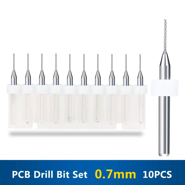 Carburo d'acciaio del tungsteno del Mini trapano del pwb di XCAN 10 pz/set 0.3mm-1.2mm per la macchina del tagliente di CNC del circuito di stampa