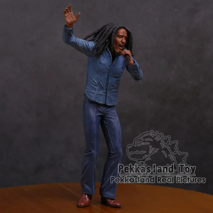 Bob Marley Music Legends Giamaica Cantante e microfono Action PVC Figure Modello da collezione Giocattolo 18 cm