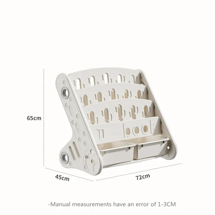 Scaffale per bambini nordico casa soggiorno camera da letto libri illustrati per bambini armadietto per giocattoli snack articoli vari organizzatore Rack