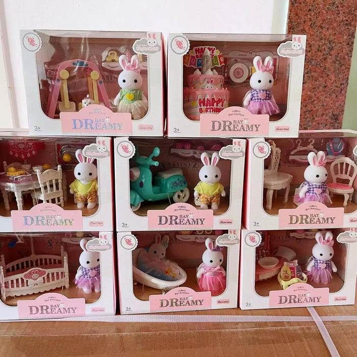 Little Rabbit Dresser Lovely Scene Play Toys simulazione modellazione bambini regalo di compleanno Indoor interazione genitore-figlio