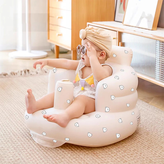 Infantile brillante bambino divano gonfiabile bambini Puff sedie da bagno portatili PVC multifunzionale sedile pratica seduta sgabello da bagno