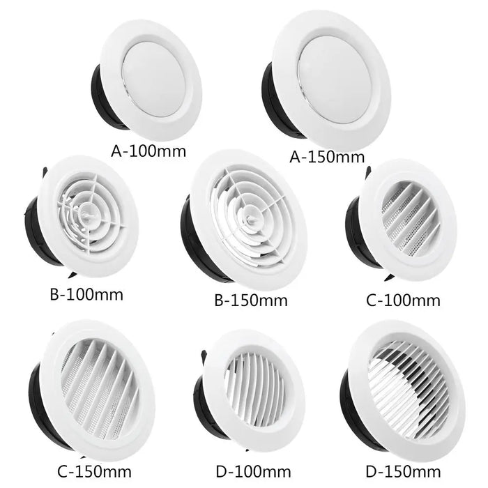 Condotto ventilazione griglia griglia ventilazione circolazione aria prese d'aria copertura condotto rotondo coperchio di ventilazione valvola di estrazione della presa d'aria