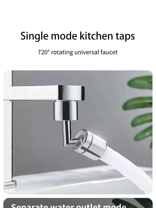 Rubinetto rotante a 720 gradi Bubbler Single Mode adattatore per estensione del rubinetto universale cucina bagno ugello per rubinetto a prova di schizzi