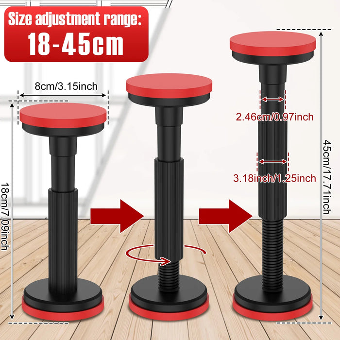 2 pz/set asta di supporto telescopica asta di supporto regolabile per armadietto in Nylon 200kg capacità di peso staffa di supporto per lavello ad alta durezza