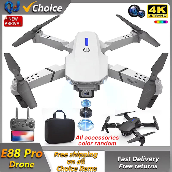 2024 E88Pro RC Drone 4K Professinal con 1080P grandangolare HD Camera pieghevole elicottero WIFI FPV altezza tenere giocattolo regalo