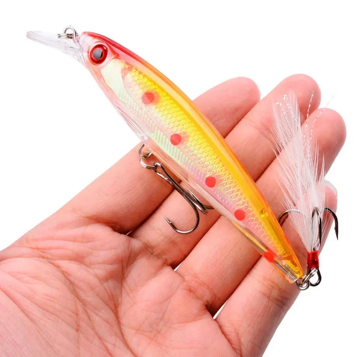 1 PZ Laser Minnow Richiamo di Pesca 11 CM 13G pesca ganci pesce wobbler affrontare crankbait artificiale giappone esca dura swimbait