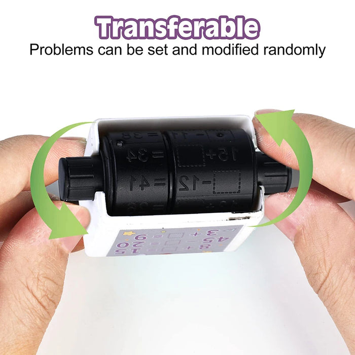 Math Stamp Roller addizione sottrazione divisione di propagazione pratica operazione matematica forniture per l'insegnamento del timbro matematico