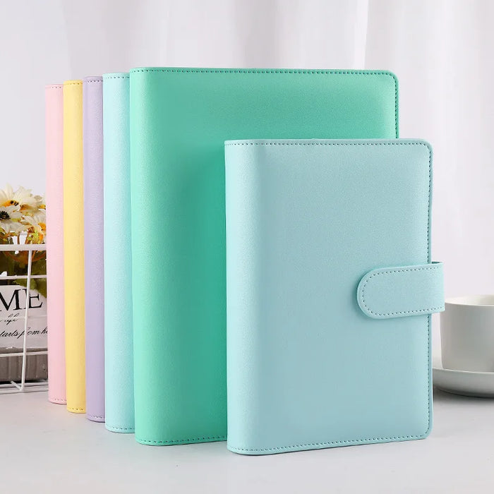 Amaretto Color A6/A5 PU Leather raccoglitore fai da te copertina del taccuino diario Agenda Planner copertina di carta cancelleria scolastica