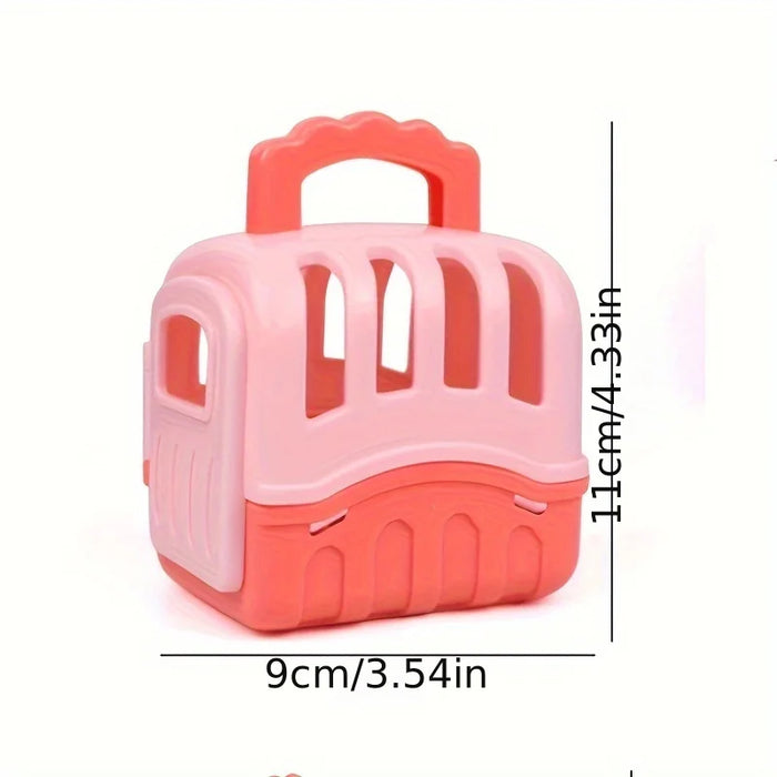 8 pz/set Cute Dog Pet Basket Family Toys Dog Doll Set Dog Cage Toys Scene Playing Toys regali di decorazione natalizia