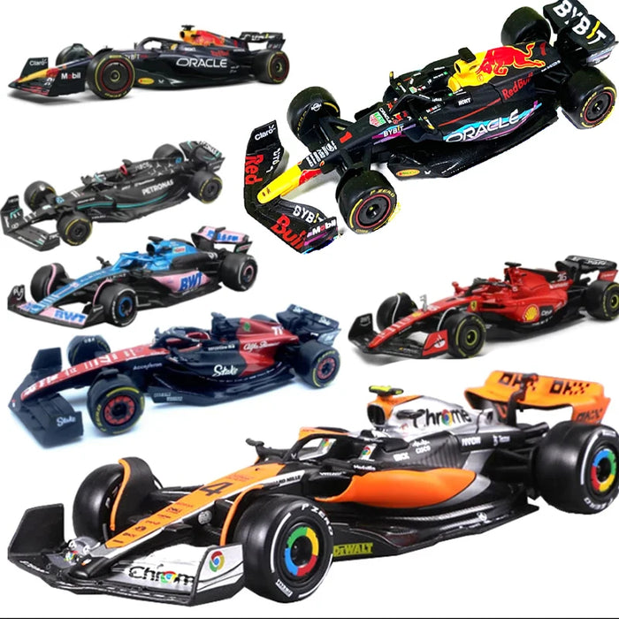 Bburago 1:43 Mercedes W14 Red Bull RB19 Ferrari SF23 Alpine A523 Alfa C43 F1 modello Formula auto simulazione statica Diecast Racing