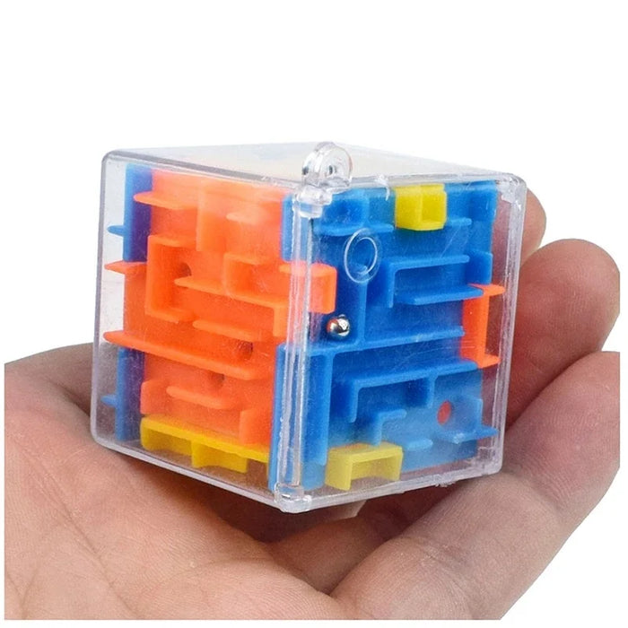 Mini 3D Maze Magic Cube Puzzle trasparente a sei lati Speed Cube Rolling Ball Cubes labirinto giocattoli per bambini giocattoli antistress