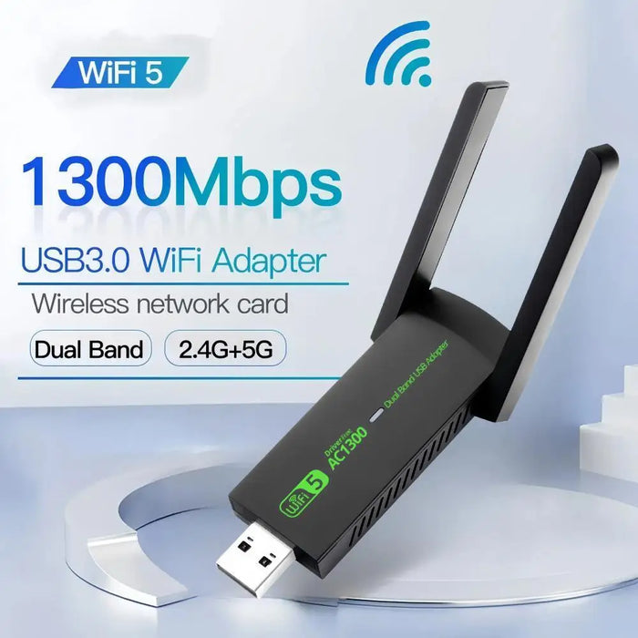 Adattatore WiFi USB 3.0 1300Mbps Bluetooth 5.0 Dual Band 2.4GHz/5GHz Wifi Usb per PC Desktop Laptop scheda di rete ricevitore Wireless