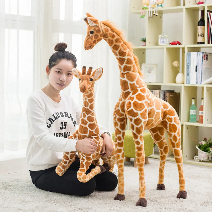 Enorme vita reale giraffa giocattoli di peluche bambole di peluche carine simulazione morbida bambola giraffa regalo di compleanno giocattolo per bambini arredamento camera da letto